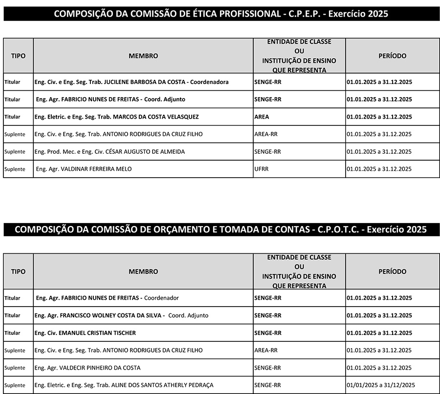 COMPOSICAO Comissoes 2025 1